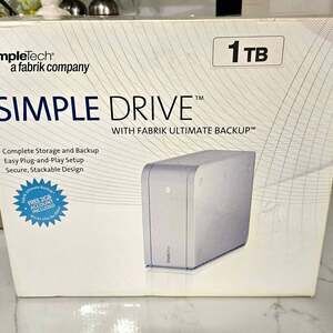 SimpleTech SimpleDrive 1TB External Hard Drive with Fabrik Ultimate Backup‎
